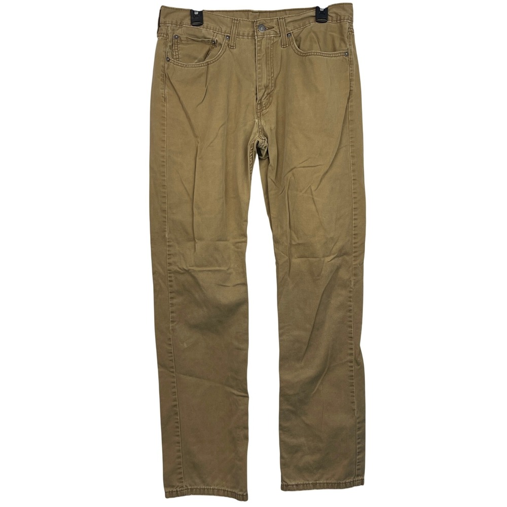 Levis 514 Straight Fit Mens 34x34 (Actual 32) Cotton Khaki Denim Jeans Tan *Read